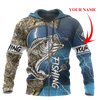 Men Hoodie HC Bass fishing Sport - Blue version 3d all over printed shirts for fisher