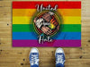 United Against Hate LGBT Rainbow Doormat