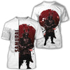 Men Samurai Shirt White Premium 3D Printed Personalized Samurai Warrior Shirts MEI