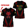 Men Tattoo Shirt Black Red Premium Dragon Tattoo Personalized Name 3D Printed Unisex Shirts Pi03052104