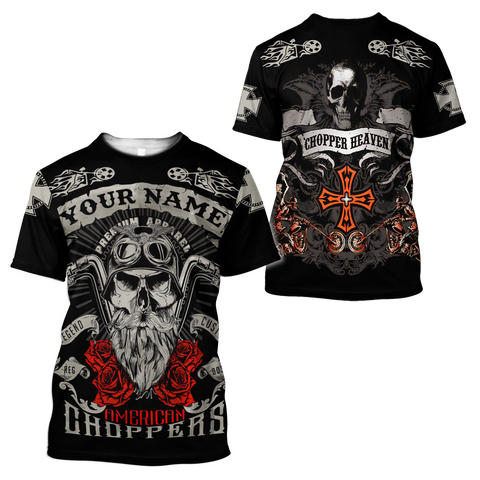 Men Racing Shirt Black Customize Name Motorcycle Racing 3D All Over Printed Unisex Shirts American Chopper