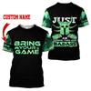 Men Tattoo Shirt Black Green Premium Gaming Tattoo Personalized Name 3D Printed Unisex Shirts Pi03052101