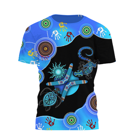 Aboriginal Naidoc Week 2021 Blue Combo T-Shirt Short
