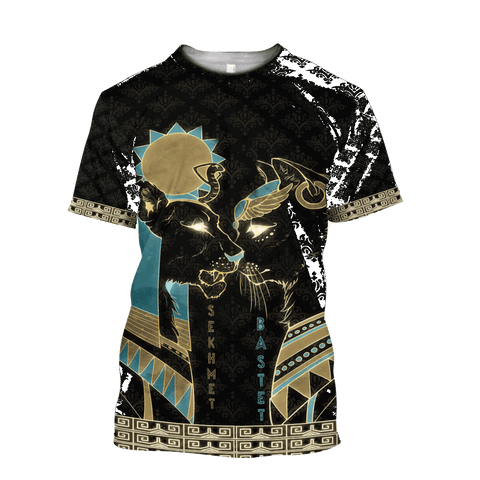 Egyptian Shirt Bastet Sekhmet Ancient Egyptian Mythology Culture 3D Design Print Shirts