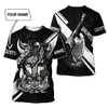 Men Viking Shirt Customize Name Vikings All Over Printed Unisex Shirts