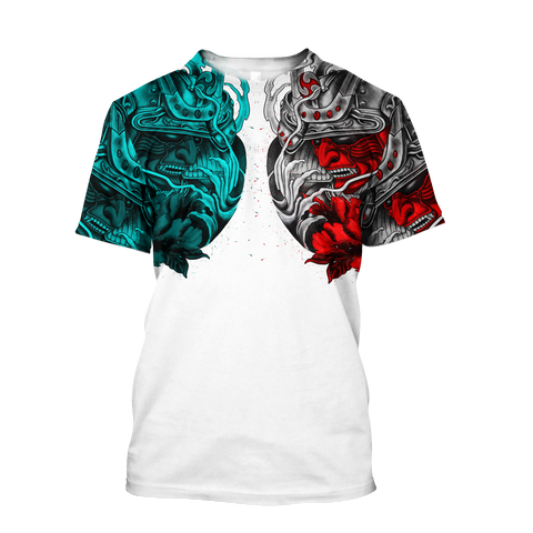 Men Samurai shorts Premium 3D Printed Samurai Tattoo shorts MEI