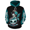 All Color Skull Girl Teacup Cancer Hoodie