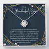 To A Wonderful Boss Love Knot Message Card Necklace, Boss Day Message, Boss Day Gift Ideas, Boss Lady Gift