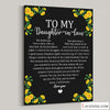 To My Daughter-in-law I Will Forever Love You Canvas Prints Sunflower Wall Art Home Decor