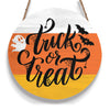 Trick Or Treat Halloween Round Wood Sign, Halloween Wood Sign Gift Ideas Halloween Decor HN