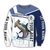 Custom name Hammerhead shark fishing team Catch and Release 3D Design print shirts