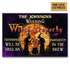 Warning Witch Property Warning Custom Doormat, Halloween Outdoor Decoration, Witch Decoration