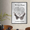 We're a Team I Love You Forever And Always Poster, Pallet Pattern, Personalized Couple Poster, Anniversary Gifts, Home Decor