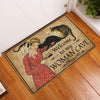 Welcome To My Woman Cave Reading With Cats Doormat