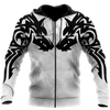 Men Tattoo Hoodie White Premium Tribal Tattoo Fenrir Wolf 3D Printed Unisex Shirts
