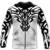 Men Tattoo Hoodie White Premium Tribal Tattoo Dragon 3D Printed Unisex Shirts