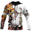 Men Hoodie Bass Fishing Sport Orange Camo tattoo 3D shirts for men and women