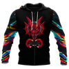 Men Tattoo Hoodie Black Red Premium Dragon Tattoo Personalized Name 3D Printed Unisex Shirts Pi03052102