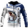 Custom name Shark fishing Catch and Release 3D Design print shirts