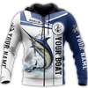Custom name Marlin fishing Catch and Release 3D Design print shirts