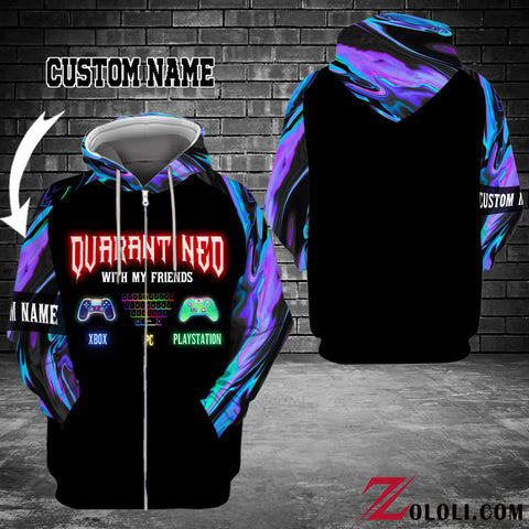 Quarantined With My Friends Hoodie 3D custom TXX