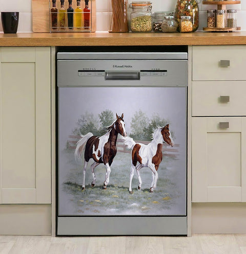 Horse Run Decor Kitchen Dishwasher Cover