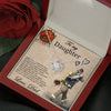 To My Daughter Message Card Necklace Firefighter Dad Gifts for Daughter Birthday Gifts HN