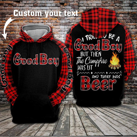 GOOD BOY camping BLACK HOODIE