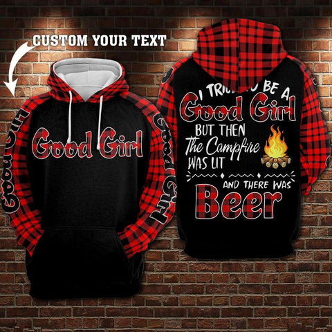 I tried to be a good girl Black Hoodie
