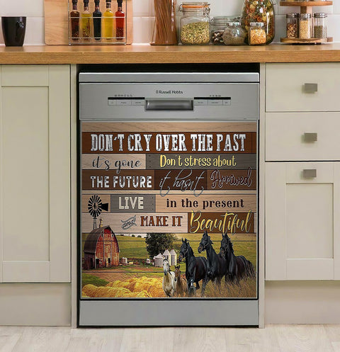 Horse Dont Cry Over The Past  Decor Kitchen Dishwasher Cover