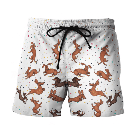Dachshund Tropical Short DACHSHUND HAWAIIAN BEACH SHORT