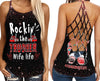 Rockin' the Trucker wife life Criss-Cross Tank Top TTM