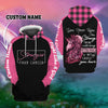 Skull Unicorn Hoodie You never know how strong you are Breast Cancer 3D Custom Hoodie HN