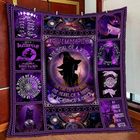 November Girl – The Soul Of A Witch Quilt Blanket