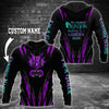 Men Tattoo Hoodie Black Purple Premium Dragon Gamers Tattoo Personalized Name 3D Printed Unisex Shirts Pi03052105