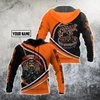 Men Racing Hoodie Orange Personalized Name Motorcycle Racing 3D All Over Printed Unisex Shirts Bikers And Beer