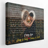 Custom Song Lyrics Heart Couple Canvas Wall Art Personalized Couple Gift Anniversary Gift HN