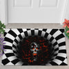 FIRE SKULL ILLUSION  DOORMAT