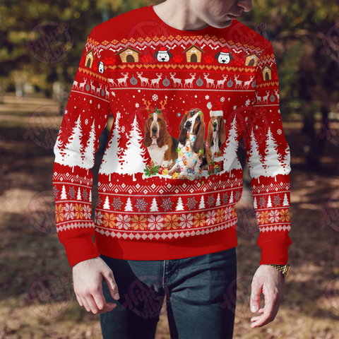 Basset Hound Ugly Sweater Dog Christmas Sweater Christmas Gift for Dog Lovers