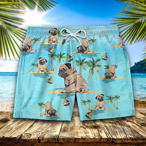 CUTE PUGS HAWAIIAN SHORT Men Hawaii Shorts