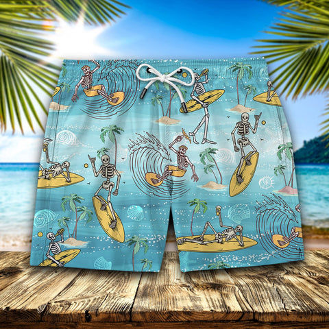 SURFING SKULL HAWAIIAN SHORT Men Hawaii Shorts
