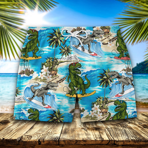 SURFING DINOSAURS HAWAIIAN SHORT Men Hawaii Shorts