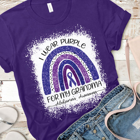 I WEAR PURPLE FOR MY GRANDMA T-SHIRT