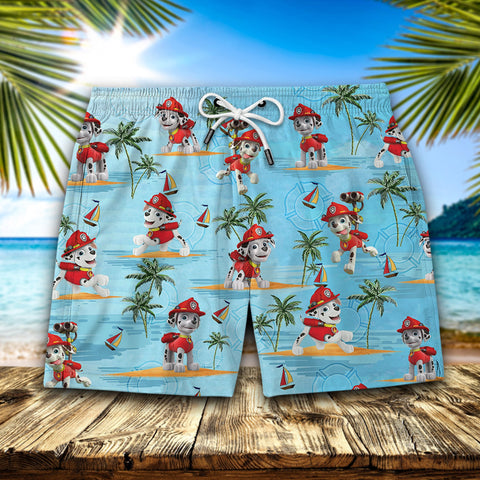 FIREFIGHTER DALMATIAN HAWAIIAN SHORT Men Hawaii Shorts
