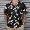 The Walking Ducks Hawaiian Shirt Black & White Hawaii Shirts Gifts for Duck Lovers