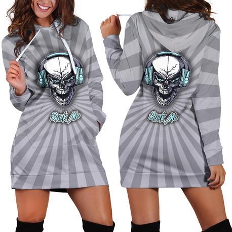 Rock Skull Hoodie Dress