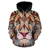3D Camping Hoodie Hippie Lion Full Size