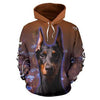 3D Camping Hoodie Doberman Full Size