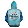 3D Camping Hoodie I Hate People Bear Blue Full Size