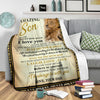 To My Amazing Son Lion Dad Sherpa Blanket